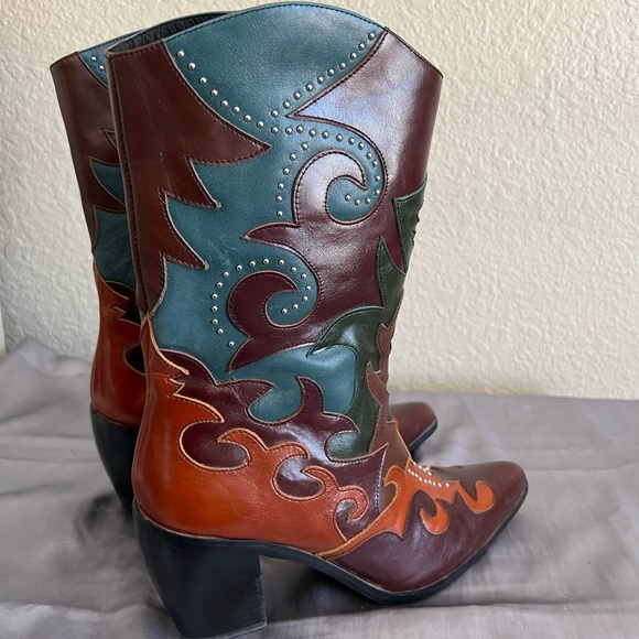 Jeffrey Campbell Saddle Up Western Pull On Boots 9 SOLD OUT - Picture 8 of 12